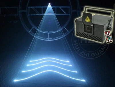 Remote 2W SD Card White Animation Laser Pro DMX ILDA DJ Party Club Stage Light - Image 1 of 4