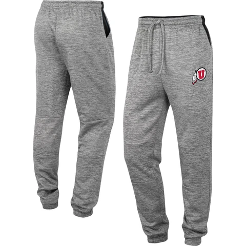 Men's Colosseum Gray Utah Utes Worlds to Conquer Sweatpants Cover