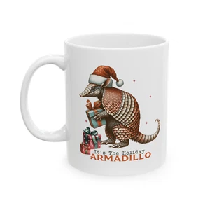 Weihnachten Gürteltier Tasse Southwestern Nikolausmütze Geschenke Urlaub Kaffee Tee Tasse - Bild 1 von 6