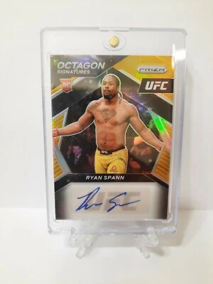 2021 Panini Prizm UFC Ryan Spann Octagon Signatures Gold 3/10 - Image 1 of 4