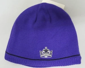 Los Angeles Kings Youth Size 4-7 Purple Reebok Reversible Beanie New With Tags - Picture 1 of 2