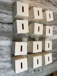 Do It Yourself Unfinished Wood Block Bank - Craft Kits - 12 Pieces - Picture 1 of 3