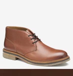 Nuevas botas Johnston & Murphy Calder 20-7280 de cuero caoba para hombre talla 13 suela de crepé - Imagen 1 de 10