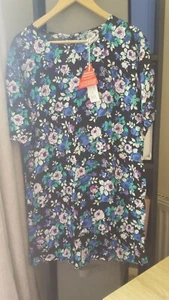 Glamorous black multi print shift dress size 10 new with tags - Picture 1 of 6