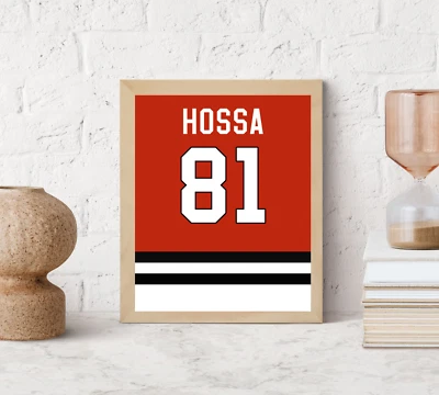 Marian Hossa Chicago Blackhawks 8x10 Glossy Jersey Photo - Image 1 of 2