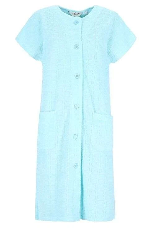 Hajo Damen Frottee Strandkleid Hauskleid 60189 lagune 105 cm Gr. S NEU - Bild 1 von 1