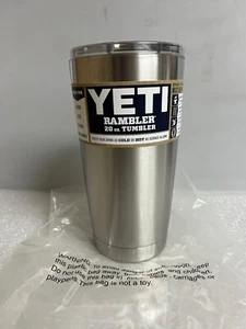 YETI Rambler 20 oz. Insulated Tumbler Stainless w/ Magslider Lid BRAND NEW - Picture 1 of 7