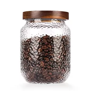 Glass Storage Container with Lid Airtight Glass Jars Farmhouse Tea Canister D... - Picture 1 of 7