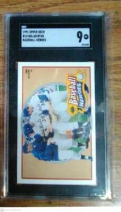 GRADED 1991 UPPER DECK NOLAN RYAN HEROES #10 CARD SGC 8 RANGERS METS - Picture 1 of 1