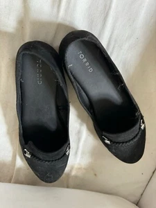 Torrid Slip On Almond Toe 12W Black Loafer Flats - Picture 1 of 8