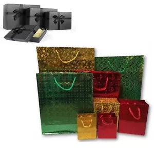 Sacchetti regalo carta olografica colorati varie misure e sacchetti regalo festa compleanno natale - Foto 1 di 6