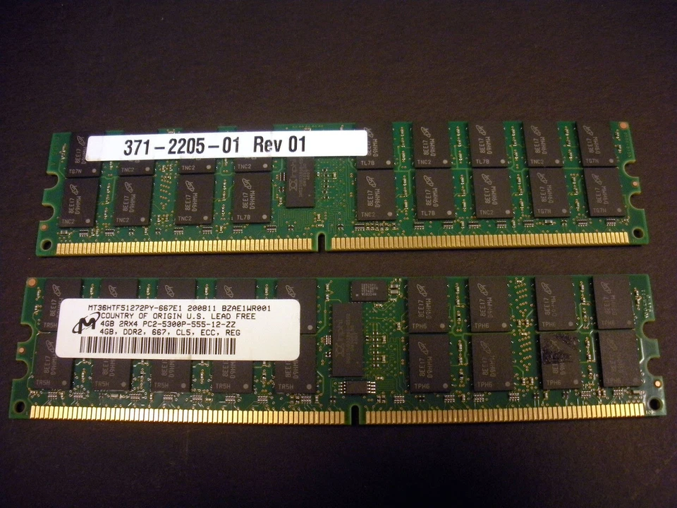 Sun X4227A-Z 8GB (2x 4GB) Memory Kit (371-2205) for X4100 M2 X4200 M2 - Image 1 of 1