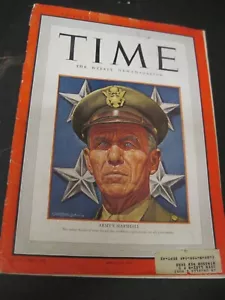 Time Magazine 1942 October 19 Army's Marshall United States - Picture 1 of 10