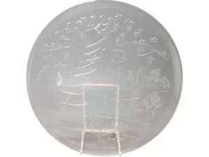 Sophie Conran for Portmeirion Round Glass Platter Decorative Christmas Scene - Picture 1 of 7