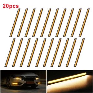 20PCS Amber COB DRL LED Daytime Running Light for Universal Car Driving Fog Lamp - Picture 1 of 8