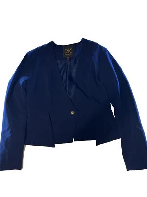 Blazer Kardashian Colección Cintura Mangas Largas Azul Grande Foto 1 de 4