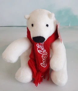 Oso Coca Cola Navidad Blanco Con Bufanda Roja 2023 Regalo Nuevo - Imagen 1 de 1