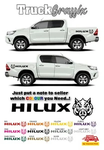 TOYOTA HILUX MK7 MK8 MK9 INVINCIBLE 4x4 HOG VEHICLE GRAPHICS DECALS STICKERS x2  - Picture 1 of 4