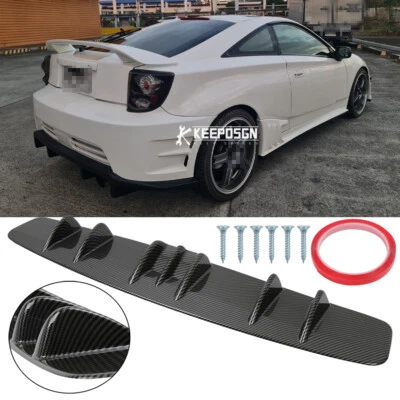 Difusor de parachoques trasero de carbono tiburón 7 aletas alerón divisor de labios para Toyota Celica Foto 1 de 4
