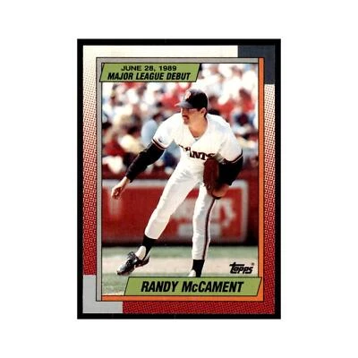 1989 Topps Major League Debut Randy McCament Baseball Cards #77 - Image 1 of 3