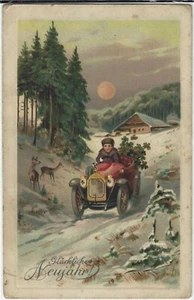 NEUJAHR - IN RILIEVO - CARTOLINA - EMBOSSED POSTCARD -  - Foto 1 di 2