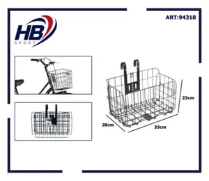 X Cesta Portapaquetes Delantera Manillar Bicicleta Metal Negro 94318 DFH - Imagen 1 de 1