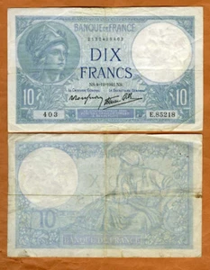 Frankreich, 10 Francs, 1940-1941 WWII, P-84 ss - Bild 1 von 1