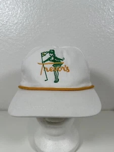 Trevor’s Liquors ‘pin’-up Hat Vintage Style White Gold Green Trucker Rope VHTF - Picture 1 of 7