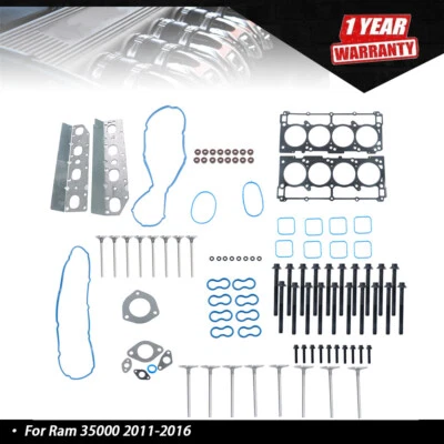 Para Jeep Grand Cherokee 2009-2015 conjunto de juntas de cabeça válvulas de escape de admissão parafusos - Imagem 1 de 4