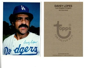 1980 DAVEY LOPES TOPPS BASEBALL LARGE CARD 5 x 7 LOS ANGELES DODGERS 60 of 60  - Picture 1 of 1