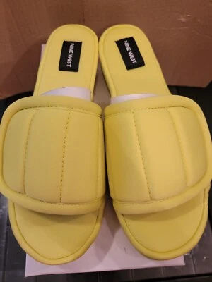 Sandalias de cuña Nine West Lounge2 tela verde claro talla 8 nuevas Foto 1 de 4