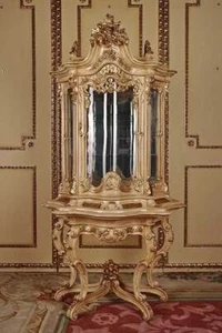 O-Sam-93 Prachtvolle Vitrine im friderizianischen Rokoko Stil * - Bild 1 von 1