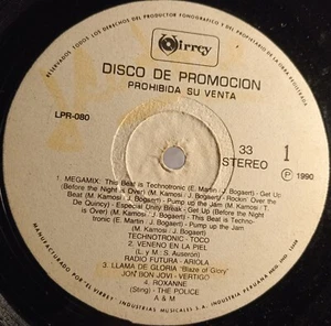 THE POLICE Roxanne SONG IN PROMO LP from PERU Bon Jovi Atlantic Neil Sedaka - Picture 1 of 2