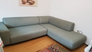 Ecksofa-Couch, Von Kontrast Grünmeliert - Bild 1 von 7