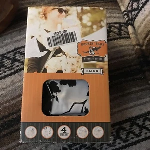 Rockin’ Baby Mother To Mother Baby Sling 4 Holds Black/White New Open Box Unused - Picture 1 of 4