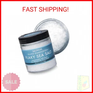 Saltverk Flaky Sea Salt - 3.17 Ounce Jar - Hand Harvested Gourmet - Sustainably - Picture 1 of 2