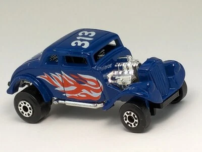 Vintage Matchbox Blue '33 Willys Street Rod 313 White Heat NEAR MINT - Image 1 of 4