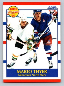 1990 Score American #382 Mario Thyer RC Rookie Minnesota North Stars