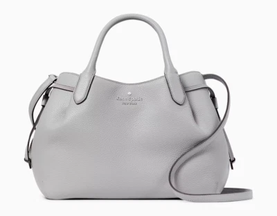 Nuevo Bolso Grande Kate Spade Dumpling Cuero Guijarro Gris Montaña con Bolsa para el Polvo Foto 1 de 4