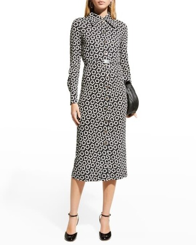 Tory Burch The Flower abito polo in maglia jersey taglia 00