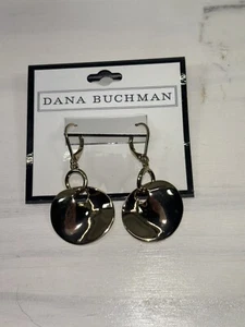 Dana Buchman Earrings Gold tone Dangly Circle Earnings NWT - Picture 1 of 3