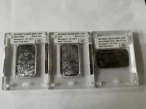 Lot of 3 - Mk Barz/Locker Mint 1 Troy oz .999 Fine Silver Bar Sealed #13 - Picture 1 of 2