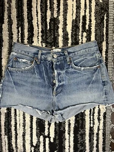 AGOLDE Denim Shorts Womens 26 Parker Vintage Cut Off Button Fly - Picture 1 of 3
