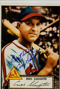 Enos Slaughter St. Louis Cardinals Signed 4x6 Glossy Photo JSA Authenticated - Picture 1 of 2