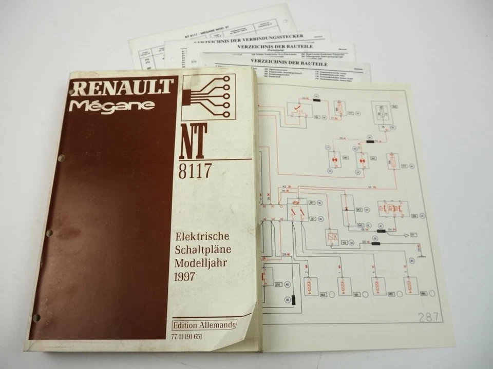 Werkstatthandbuch Renault Megane Modelljahr 1997 elektrische Schaltpläne - Bild 1 von 1