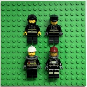Minifiguras genuinas de bomberos y rescate LEGO City - Bomberos y oficiales (Juego de 4) - Imagen 1 de 2