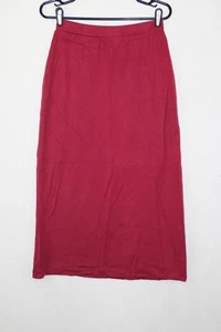 LL Bean Sz SM Reg (28x29) Burgundy Soft Knit Pull On Maxi Skirt Supima Blend - Picture 1 of 5
