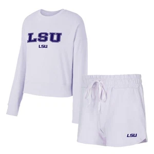 Women's-Concepts Sport Light Purple LSU Tigers Elevation Tri-Blend Long Sleeve - Picture 1 of 3