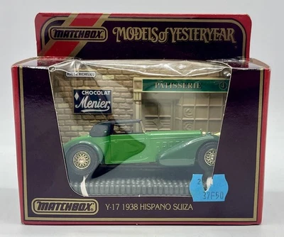 Hispano-Suiza 1938 & diorama Chocolat MENIER - MATCHBOX Yesteryear Y-17 - 1986 - Photo 1/4