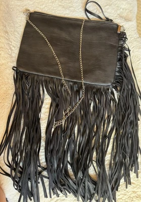 H&M Black Cross Body Tassel Bag - Image 1 of 3
